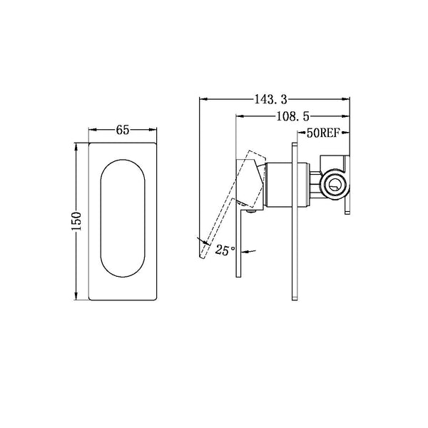 ECCO SHOWER MIXER BRUSHED NICKEL (NR301311BN)