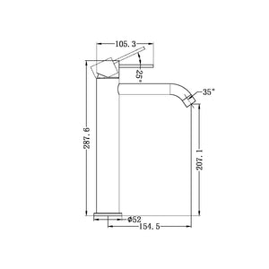 MECCA TALL BASIN MIXER GUN METAL (NR221901aGM)
