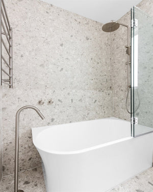 MECCA SHOWER MIXER HANDLE UP 80MM PLATE BRUSHED NICKEL (NR221911BBN)