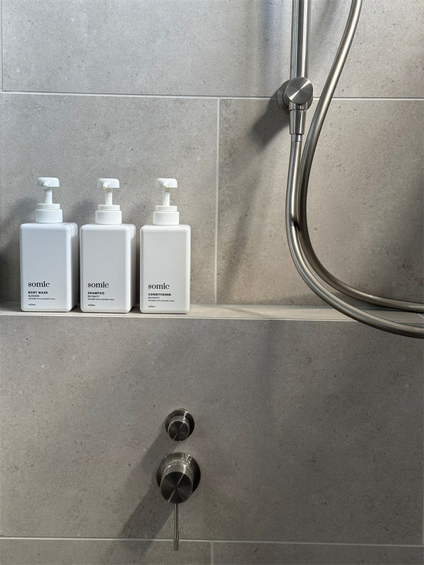 MECCA SHOWER MIXER WITH DIVERTOR SEPARATE BACK PLATE BRUSHED NICKEL (NR221911SBN)
