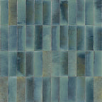Victiles Tile 515GLEBLG GLEEZE TURCHESE BLUE GLOSS 50X150MM Made in Italy