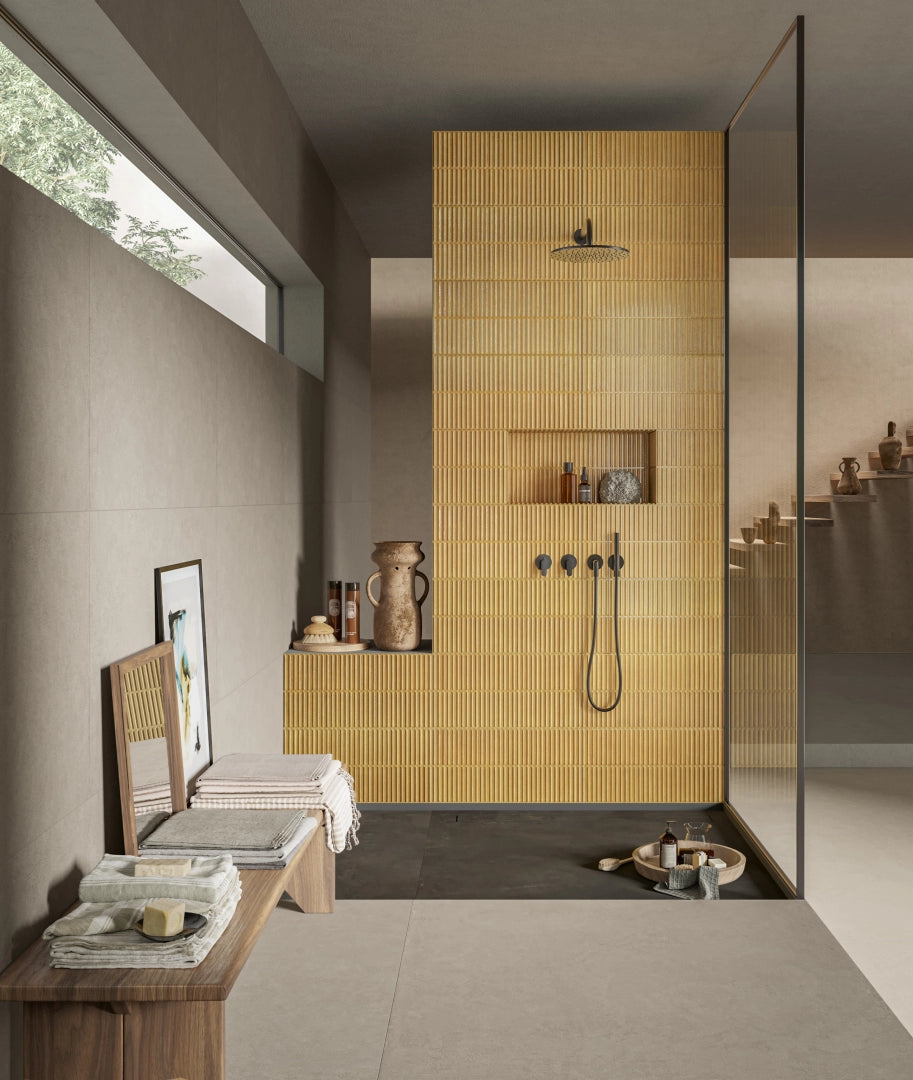 EST 05235 PIEMME 300x600MM HOMEY STRIPES MUSTARD GLOSSY MADE IN ITALY