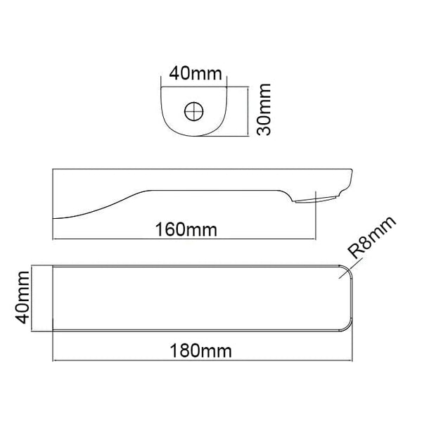 TSI Mixer Taps OX0220.BS IVANO SERIES BLACK BATHTUB/BASIN WALL SPOUT