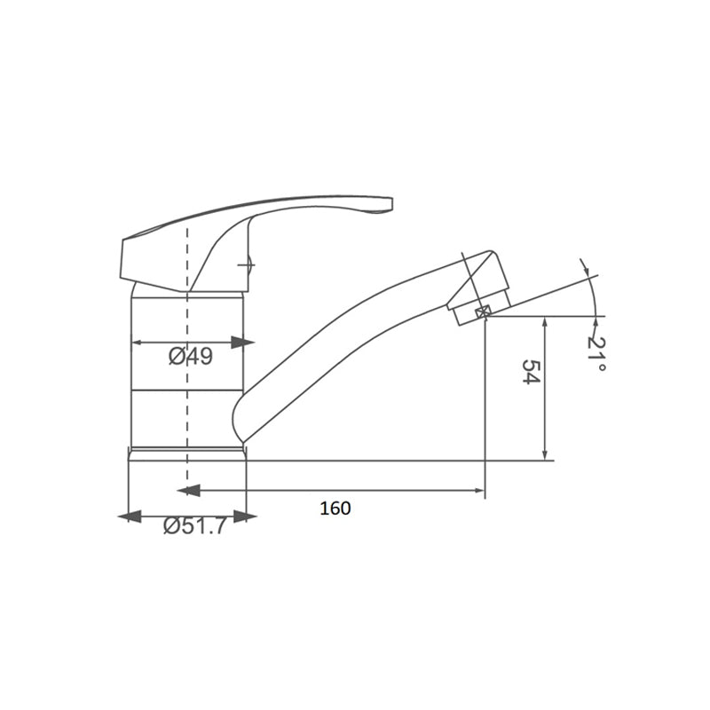 WT 150 MOBI Swivel Basin Mixer in Chrome