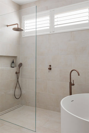 OPAL SHOWER MIXER WITH DIVERTOR SEPARATE PLATE BRUSHED BRONZE (NR251909eBZ)