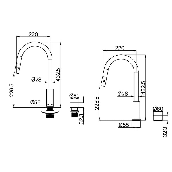 KARA PROGRESSIVE PULL OUT KITCHEN SET CHROME (NR271908CH)