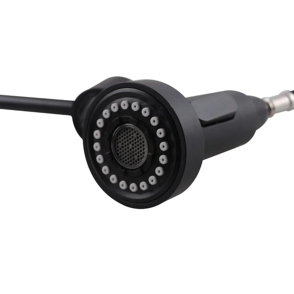 OX1017.KM TALL SPRING BLACK PULL OUT KITCHEN SINK MIXER TAP