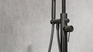 OPAL FREESTANDING BATH MIXER WITH HAND SHOWER GRAPHITE (NR251903aGR)