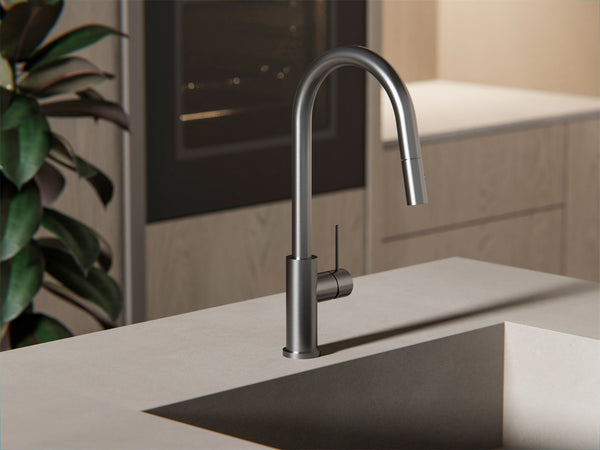 MECCA PULL OUT SINK MIXER WITH VEGIE SPRAY FUNCTION GUN METAL (NR221908GM)