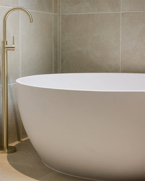 MECCA FREESTANDING BATH MIXER BRUSHED GOLD (NR210903a01BG)