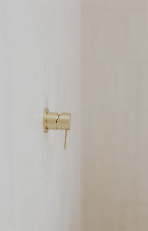 MECCA SHOWER MIXER 60MM PLATE BRUSHED GOLD (NR221911HBG)