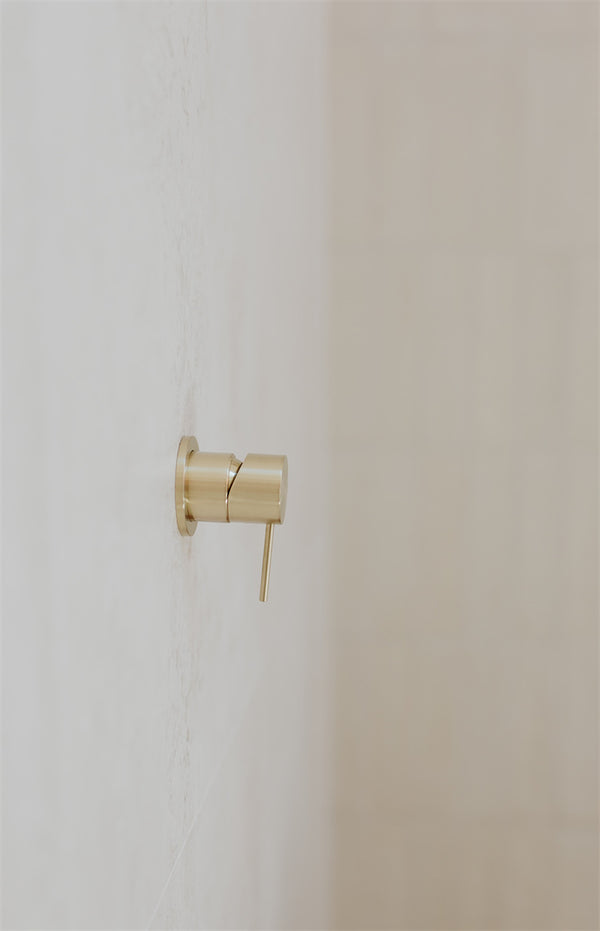MECCA SHOWER MIXER 60MM PLATE BRUSHED GOLD (NR221911HBG)