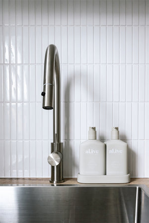 MECCA PULL OUT SINK MIXER WITH VEGIE SPRAY FUNCTION BRUSHED NICKEL (NR221908BN)