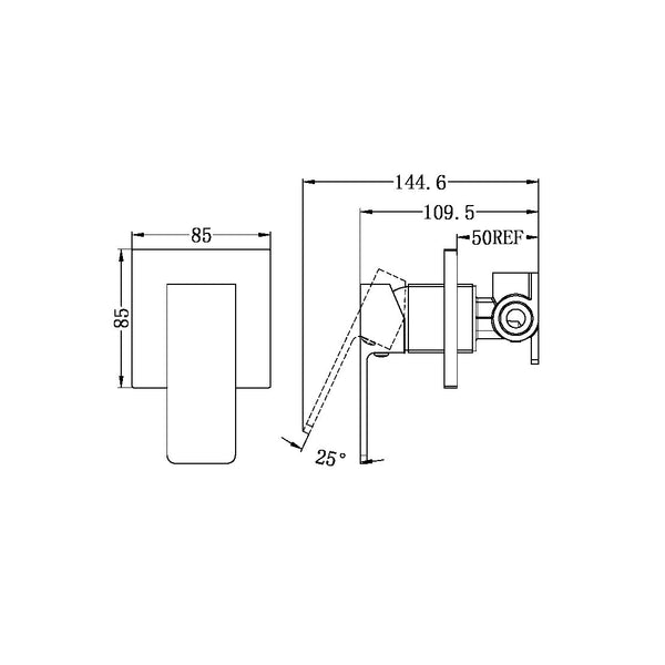CELIA SHOWER MIXER MATTE BLACK (NR301509MB)