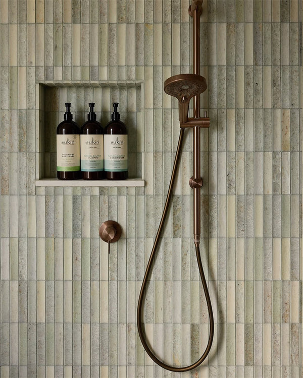 MECCA SHOWER MIXER 80MM PLATE BRUSHED BRONZE (NR221911BZ)
