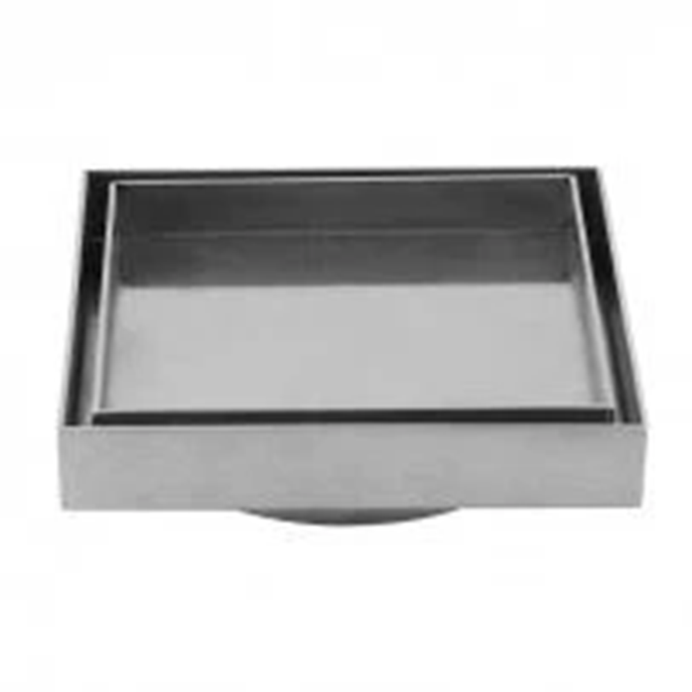 CH003.FD CHROME SHOWER GRATE FLOOR WASTE DRAIN SMART INSERT TILE 120*120MM