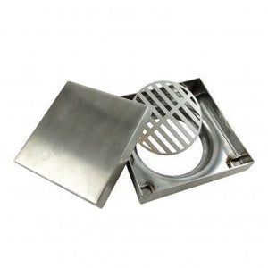 TSI Showers CH003.FD CHROME SHOWER GRATE FLOOR WASTE DRAIN SMART INSERT TILE 120*120MM