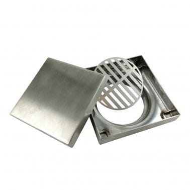 TSI Showers CH003.FD CHROME SHOWER GRATE FLOOR WASTE DRAIN SMART INSERT TILE 120*120MM