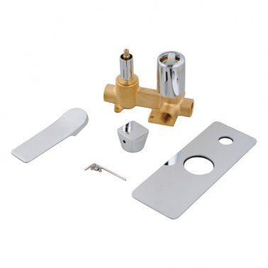 RUSHY Series Square Chrome Wall Mixer With Diverter CH0155.ST