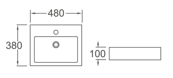 WB4838 LUCCI Above Counter Basin