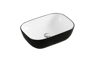WB4632BK LUCERNE Above Counter Basin in Back and White
