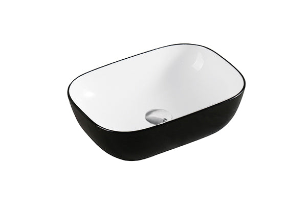 WB4632BK LUCERNE Above Counter Basin in Back and White