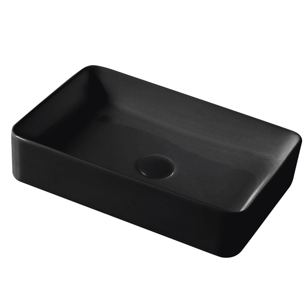 WB 6035MK DIOR-II Above Counter Basin in Matte Black Finish 505x340x110MM