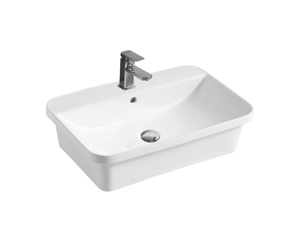 WB 6040s VENICE Semi-Insert Rectangular Basin 500x400x160MM