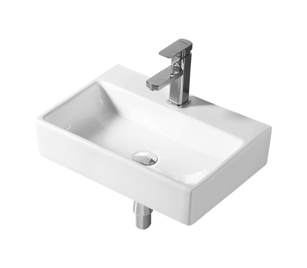 WB5136W ACQUA Wall Hung Basin with Brackets 510x360x120MM