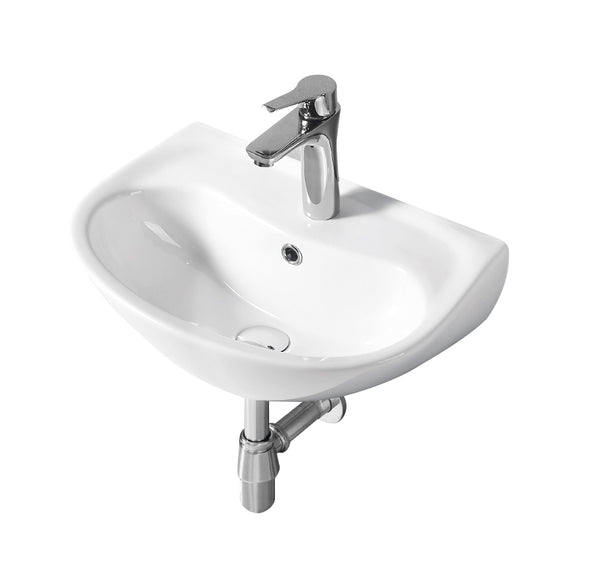 Wb 5035W MOBI Wall Hung Basin with Brackets 505x355x185MM