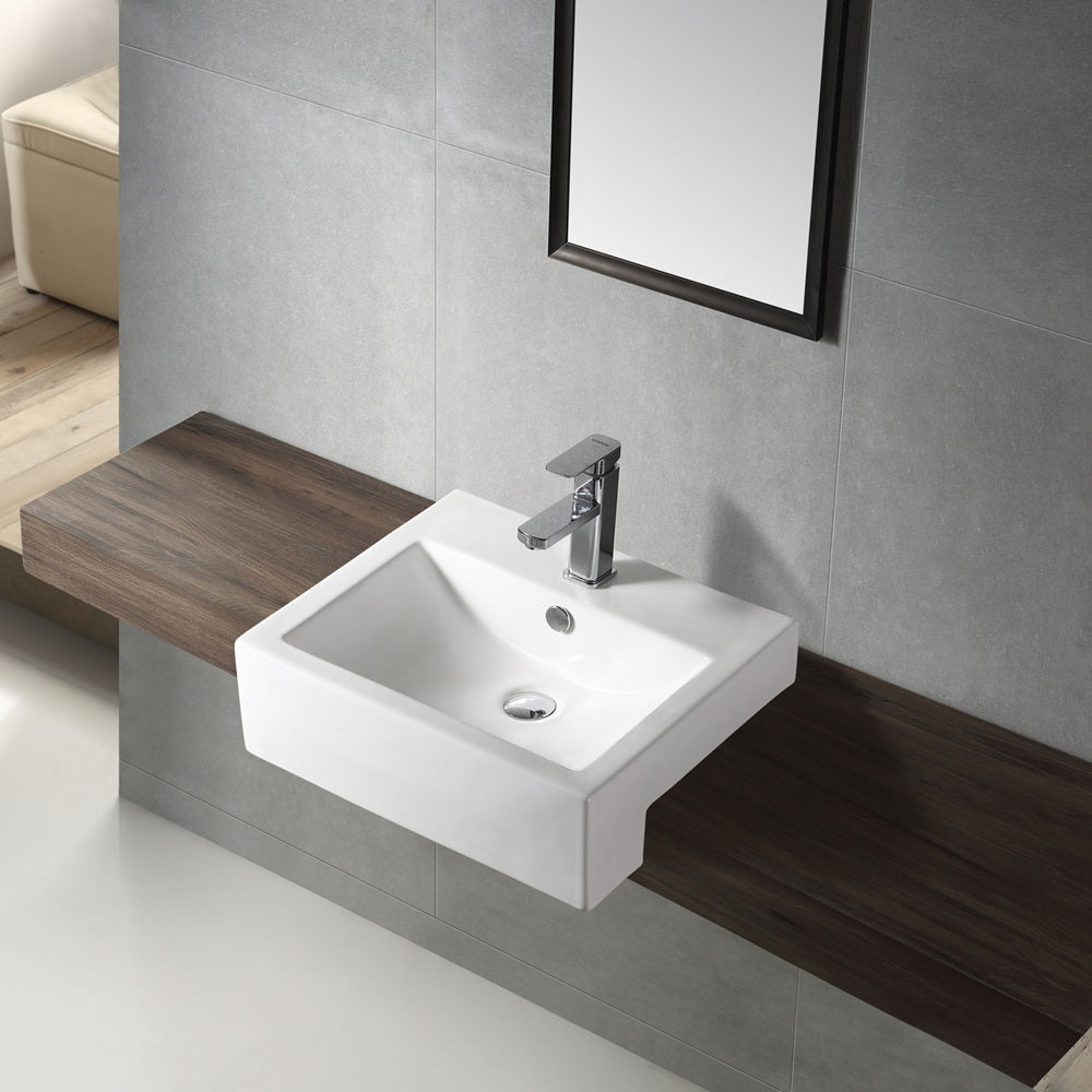 WB 5243C FABBRIS II Semi Recess Basin 525x430x160MM
