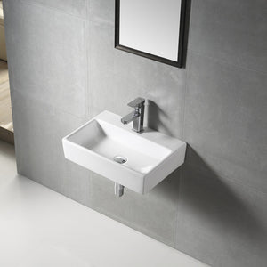 WB5136W ACQUA Wall Hung Basin with Brackets 510x360x120MM