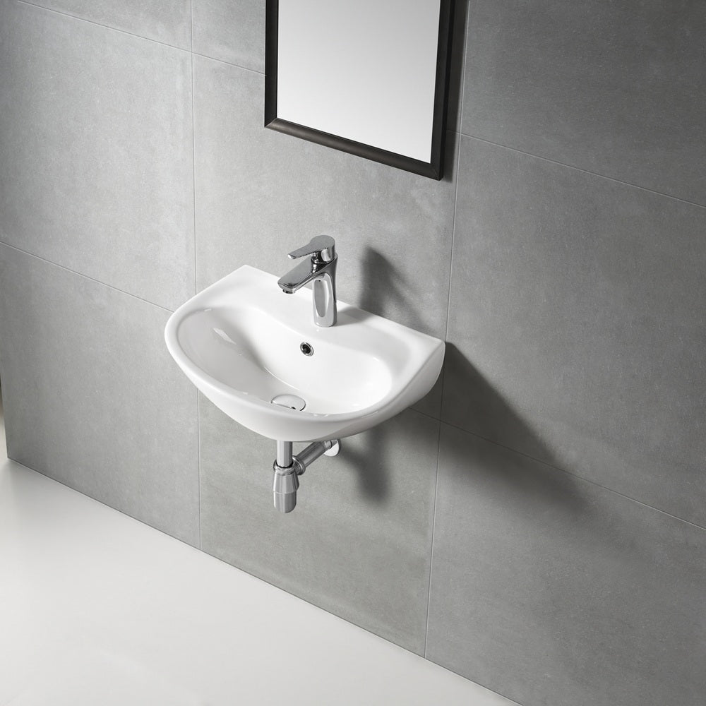 Wb 5035W MOBI Wall Hung Basin with Brackets 505x355x185MM