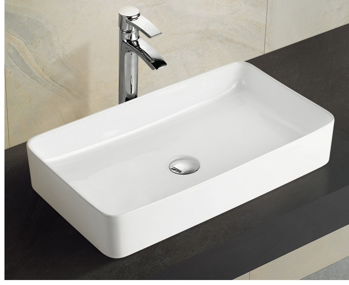 WB 6035M DIOR-II Above Counter Basin in Matte White Finish 505x340x110MM