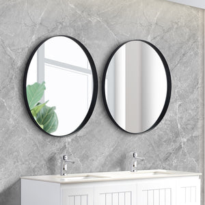 KDK- KR600F-MB MATTE BLACK ALUMINIUM FRAMED MIRRORS 600MM