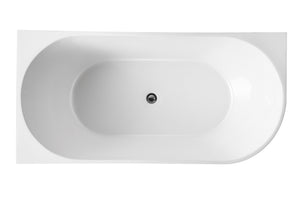 BT 258LS BONDI 1485mm Left Hand Back to Wall Free Standing Bath Tub 1485x730x605mm
