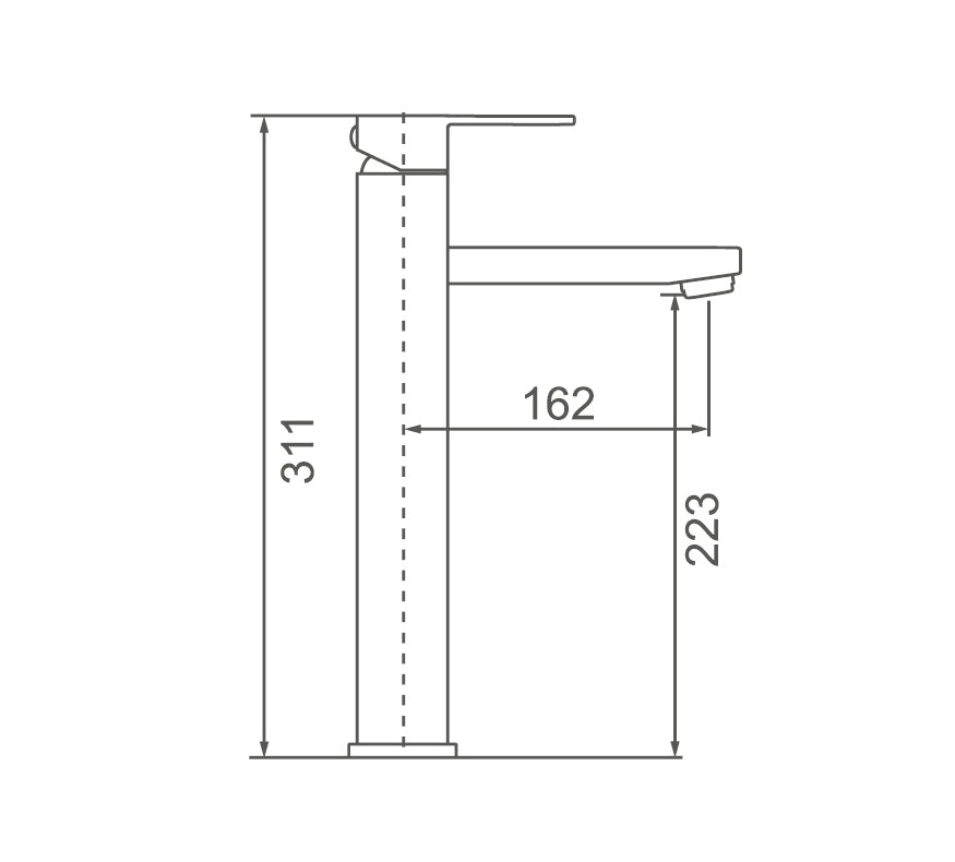 WT 9106H ACQUA Tower Basin Mixer in Chrome