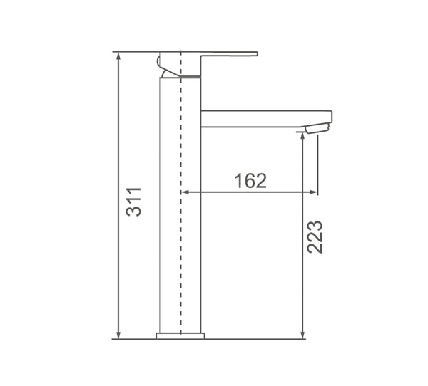 WT 9106H ACQUA Tower Basin Mixer in Chrome