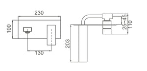 WT 807 ACQUA Basin/Bath Set in Chrome