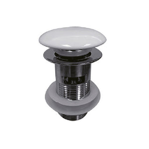 WBplug 32/OWT 32MM CERAMIC WHITE POP UP WASTE WITH OVERFLOW