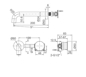 WT 2007 VIVO Basin/Bath Set with Progressive Cartridge in Chrome