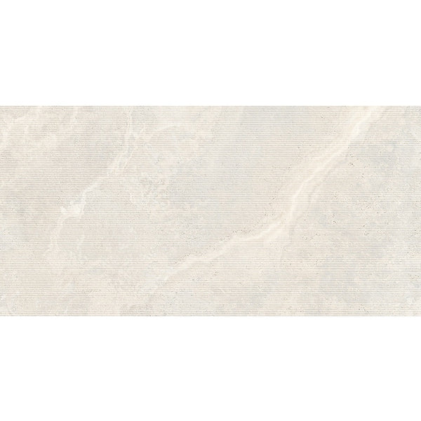 612CRWWHD 612CR01D CROWN TRAVERTINE WHITE STRUCTURED DECOR P3 600X1200