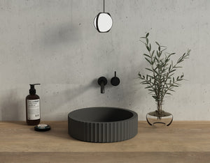 WB4011BK PIAZA Above Counter Basin in Matte Black