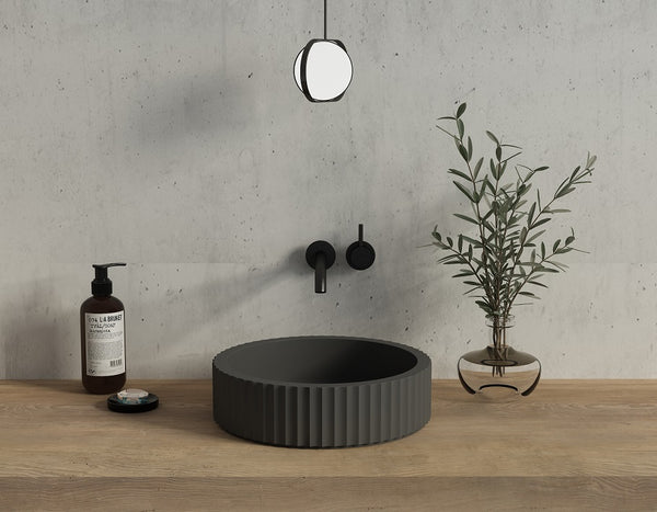 WB4011BK PIAZA Above Counter Basin in Matte Black