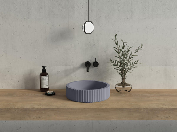 WB4011GR PIAZA Above Counter Basin in Matte Grey