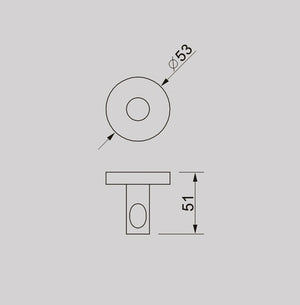 KGD69038 TIARA Single Hook in Gun Metal