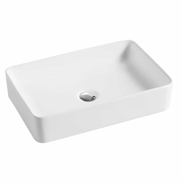 WB 6035M DIOR-II Above Counter Basin in Matte White Finish 505x340x110MM