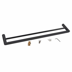 TSI Bathroom Accessories OX6502.8.TR RUSHY BLACK DOUBLE TOWEL RAIL 800MM