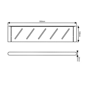 TSI Bathroom Accessories RUSHY Series Chrome Round Stainless Steel Shelf CH6514.TR