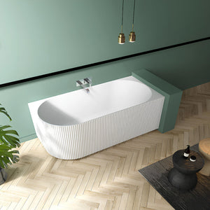 BT 359R-M PIAZA 1700mm Right Hand Free Standing Bath in Matte White 1700x750x590mm